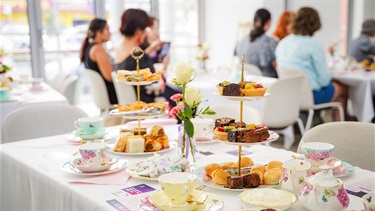High tea catering at International Women's Day networking event held at Fairfield City HQ