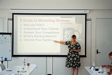 Beginners Guide to Marketing workshop delivered in Community Business Hub in Fairfield City HQ
