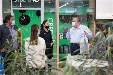 Guests conversing with staff during Fairfield City HQ launch