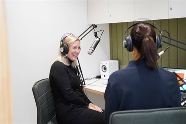 Visitors using Audio HQ during Fairfield City HQ launch