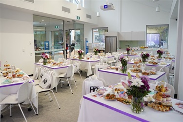 Community Room Fairfield City HQ set up for International Womens Day