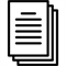 Black and white printed documents icon