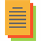 Coloured documents icon