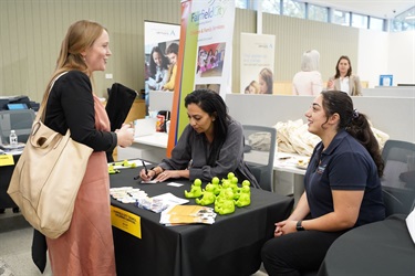 Providing information at SkillsRoad Expo at Fairfield City HQ