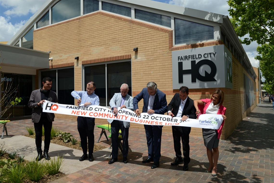 Ribbon cutting of Fairfield HQ opening