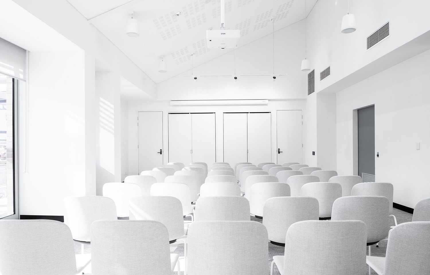 Boardroom style floor layout Community Space Room in Fairfield City HQ